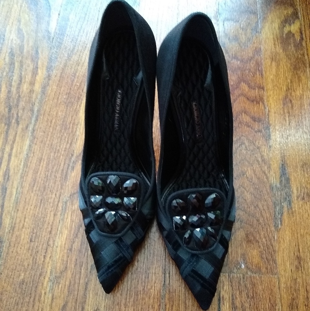 Giorgio Armani embellished satin heels